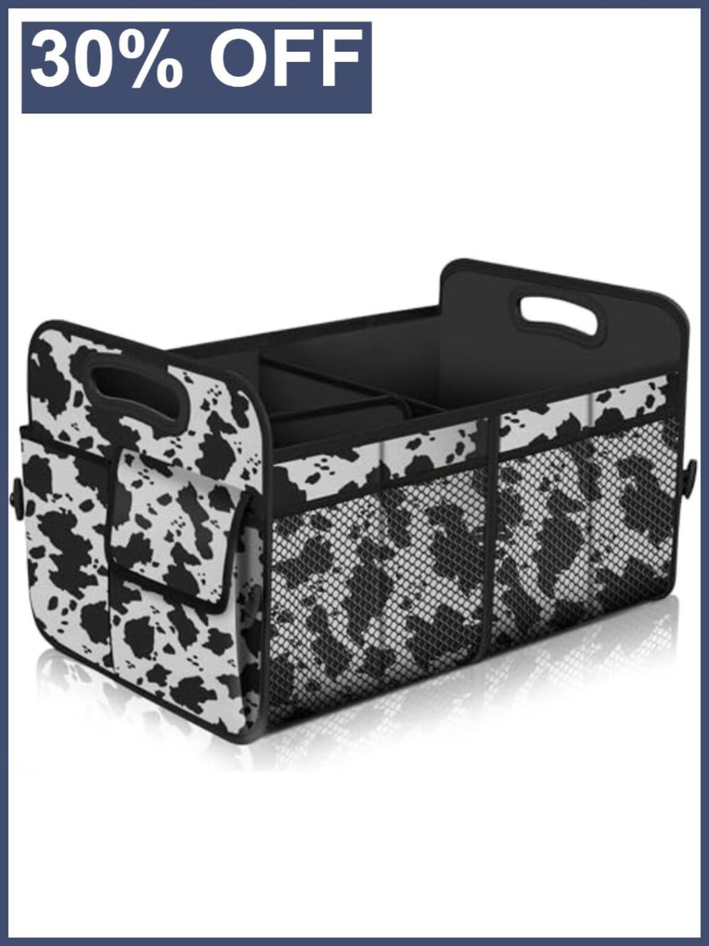 72L Car Trunk Organizer Collapsible Waterproof 11 Pockets Non-Slip Storage
